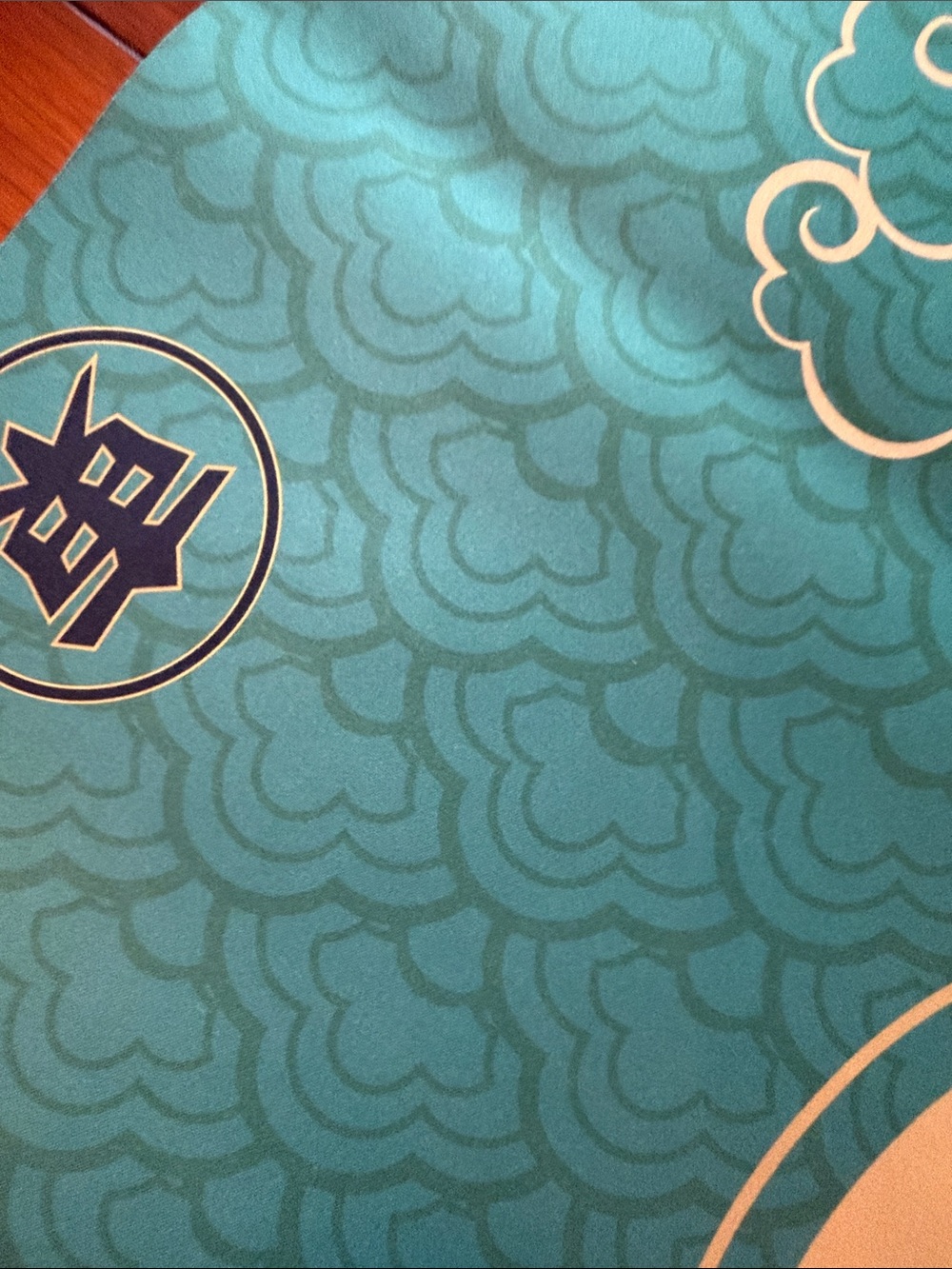 Mahjong Mat-Green and Gold Game Mat - Picture 4 of 4